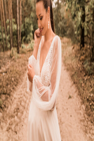 Hochzeitskleid für schwangere Frauen Gala Mamissima M22, 60 Oberkörper von der Seite