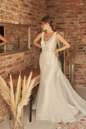 Mia Lavi Hochzeitkleid Boheme Model 2142 seitlich