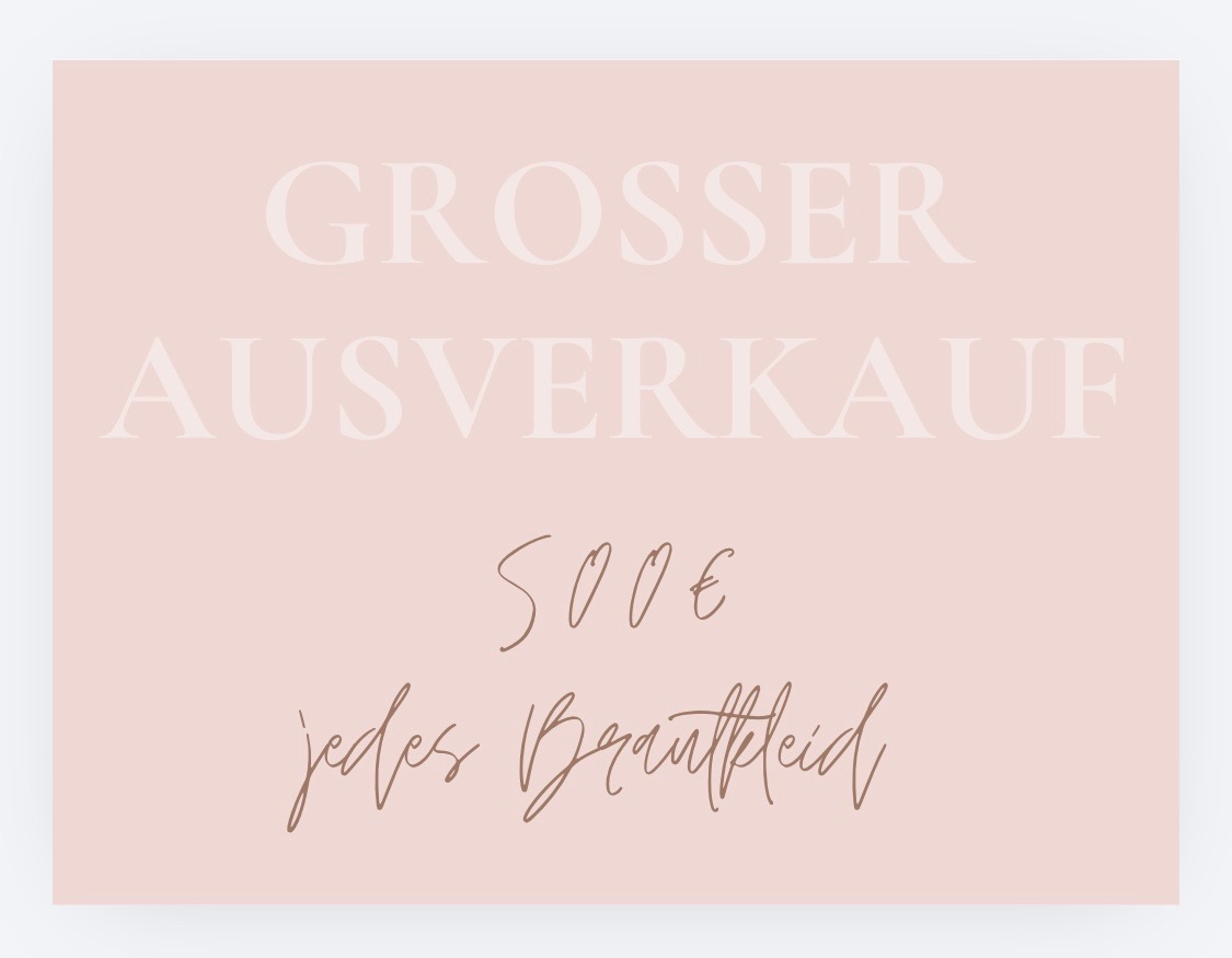 Räumungsverkauf Brautmode Eden